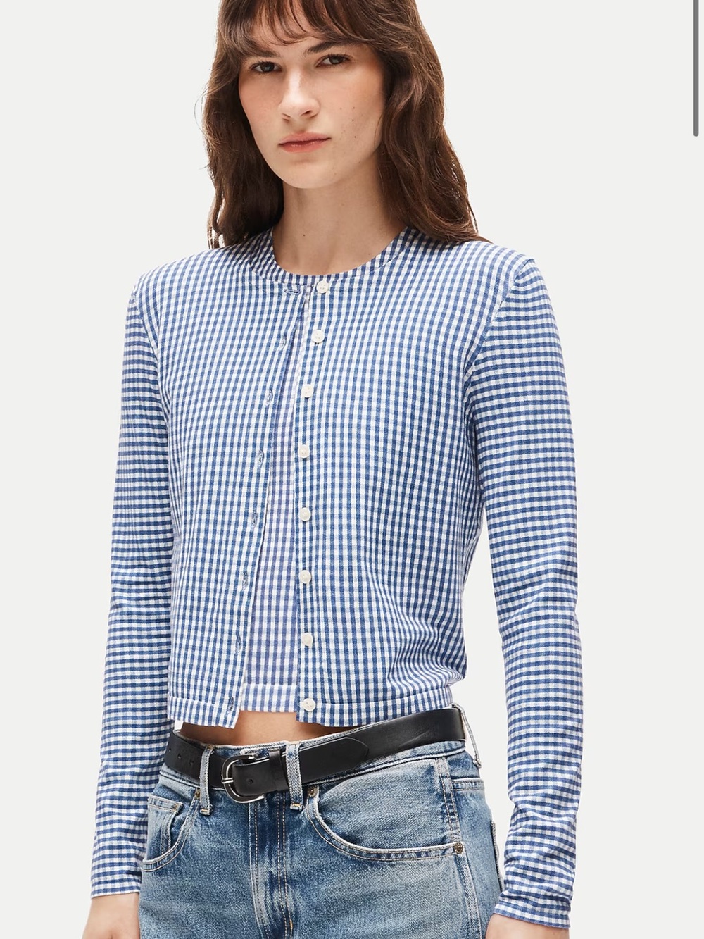 J.Crew Jackie Cardigan in Theo Gingham size Medium
